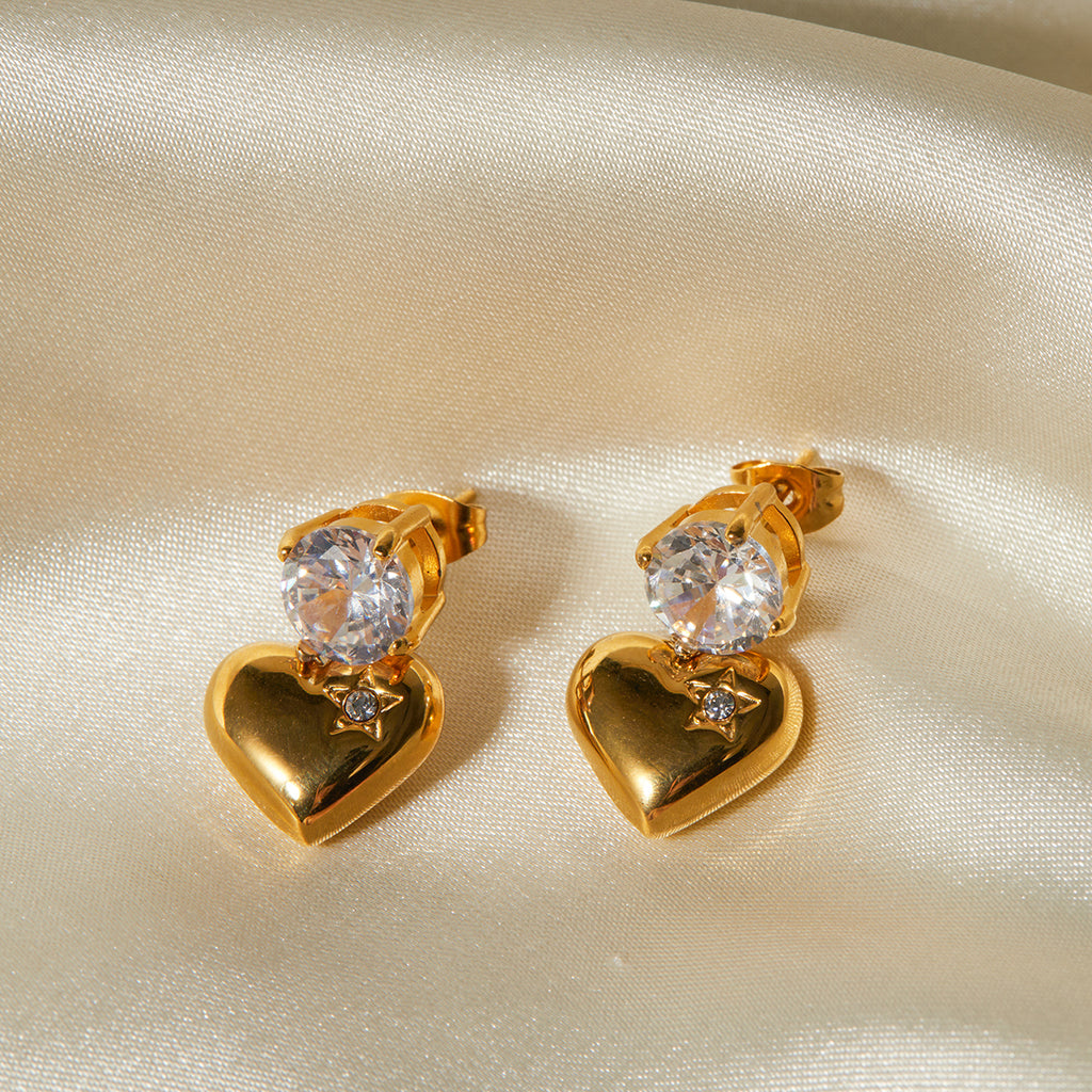 Golden Love Drops Earrings