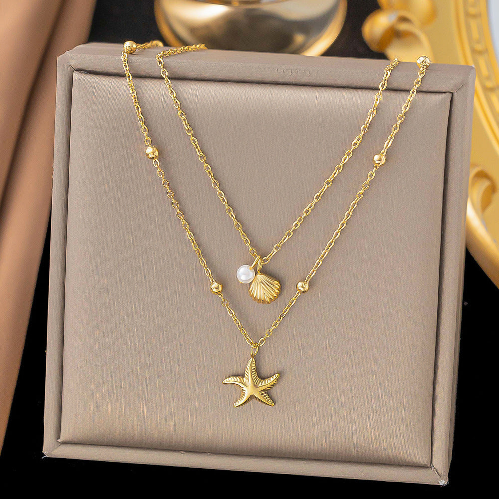 Lobster Trigger Clasp Closure Double Layer Necklaces