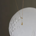 Golden Teardrop Lariat Necklace