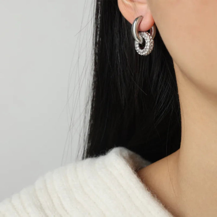 Emerald Luxe Dual Hoop Earrings