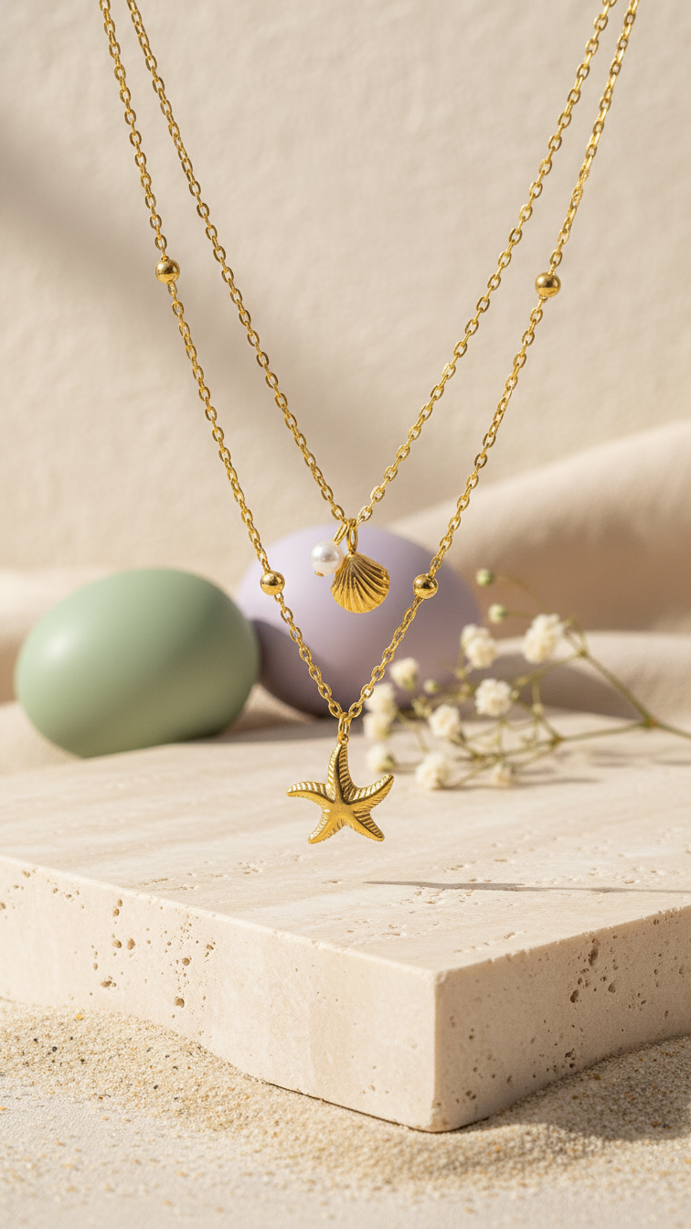 Lobster Trigger Clasp Closure Double Layer Necklaces