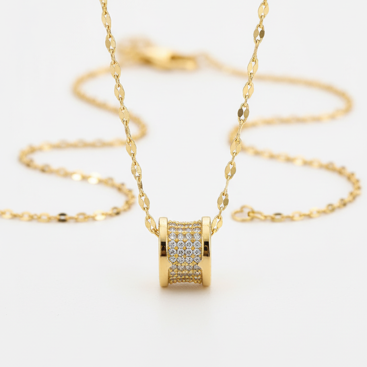 Golden Radiance Pendant Necklace