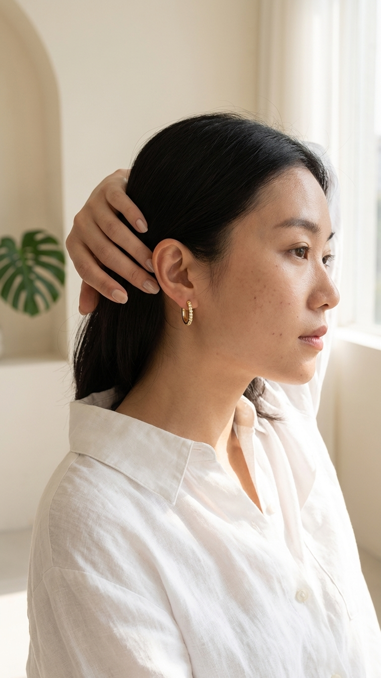Golden Spark Hoops Earring