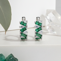Green Luxe Hoops Earring