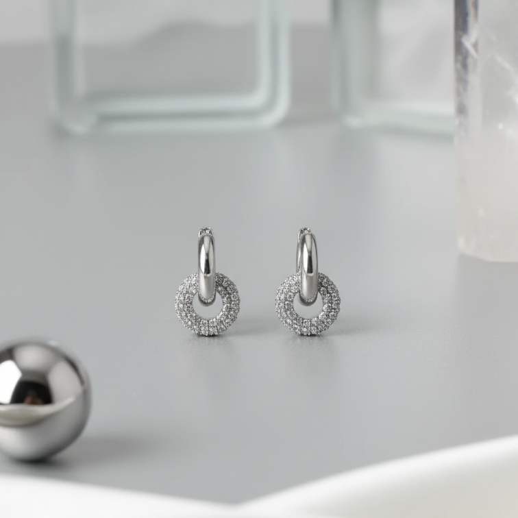 Emerald Luxe Dual Hoop Earrings